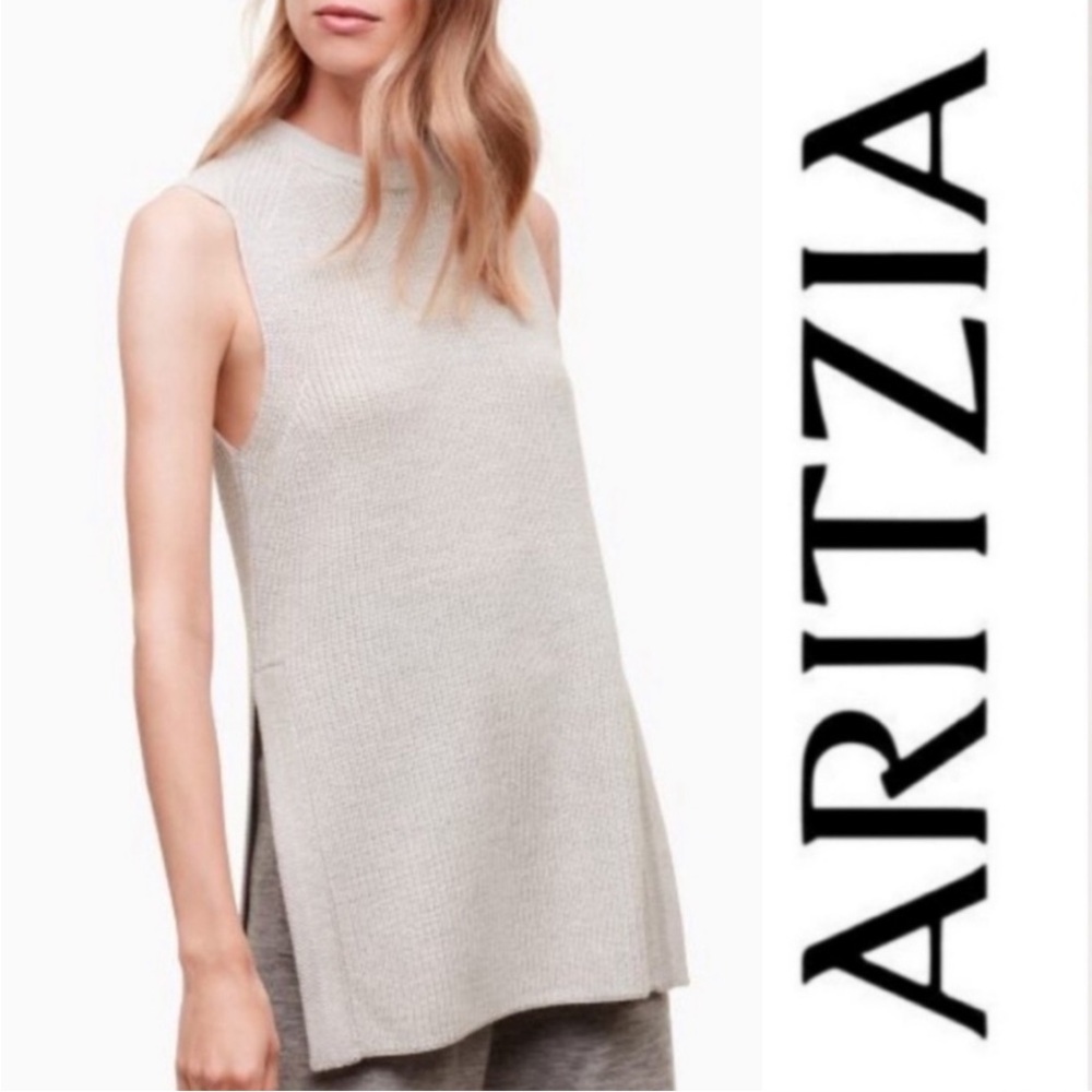 Wilfred Aritzia Palmier 100% Wool Sleeveless Tunic Size XS Quiet Luxury